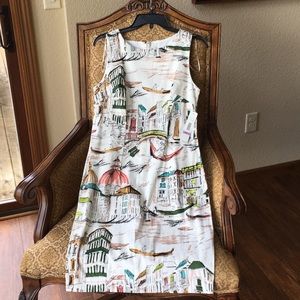 Off white back zip dress